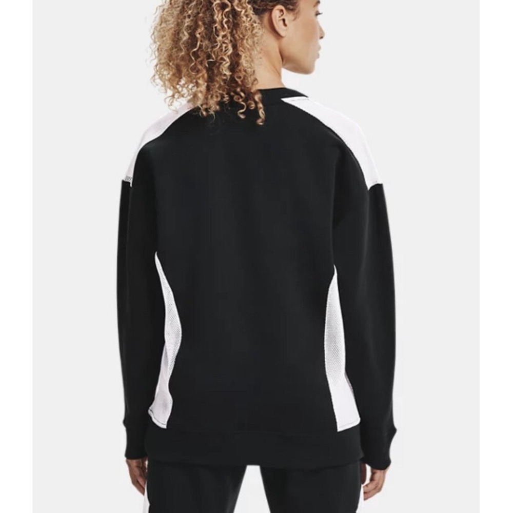 Under Armour Sweatshirt Sz‎ S Pullover Oversized Mesh Details Crew Fleece Sports - Picture 4 of 10
